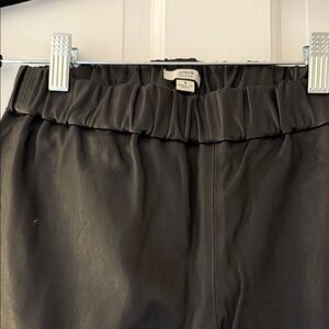 NEW J.Crew S Black Leather Leggings